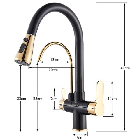 Torneira Gourmet Com Filtro Extensiva Spray 3 Saídas Kraus