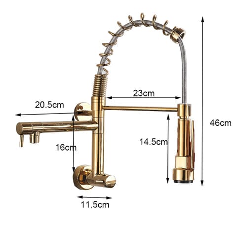 Torneira Gourmet Extensível De Parede Dual Spray Monocomando JassPoll