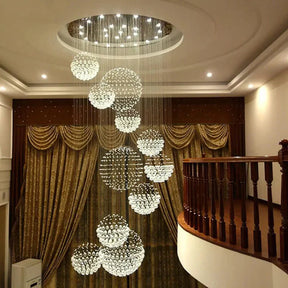 CristalBrilho Supreme - Lustre de Cristal Longo Iluminação