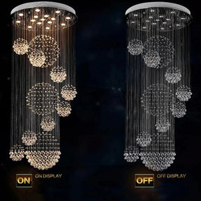 CristalBrilho Supreme - Lustre de Cristal Longo Iluminação