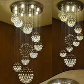 CristalBrilho Supreme - Lustre de Cristal Longo Iluminação