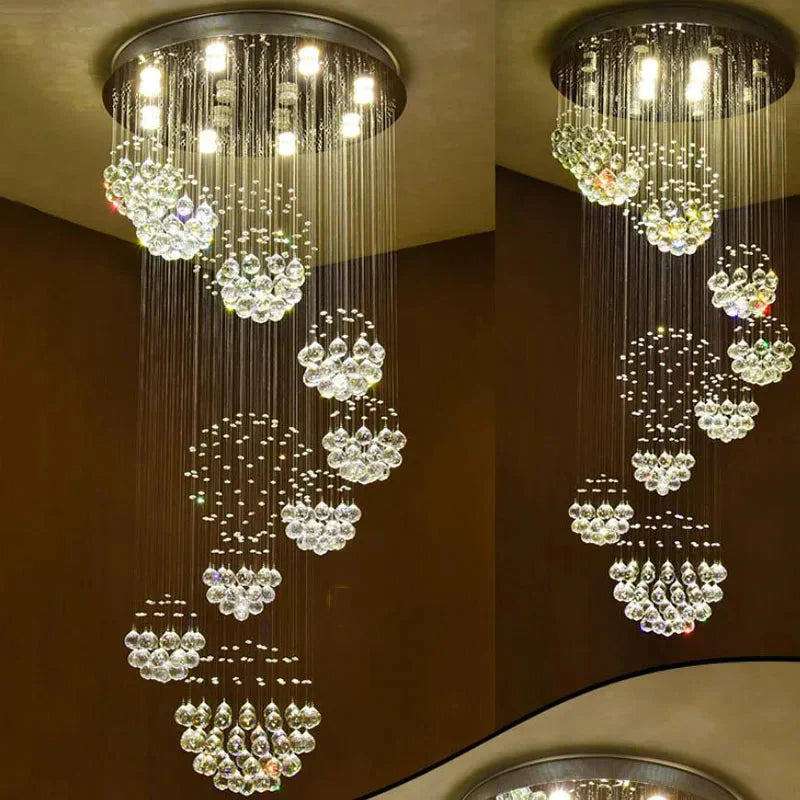 CristalBrilho Supreme - Lustre de Cristal Longo Iluminação