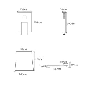 Torneira De Parede Para Banheira Misturador AquaStream Luxe Monocomando