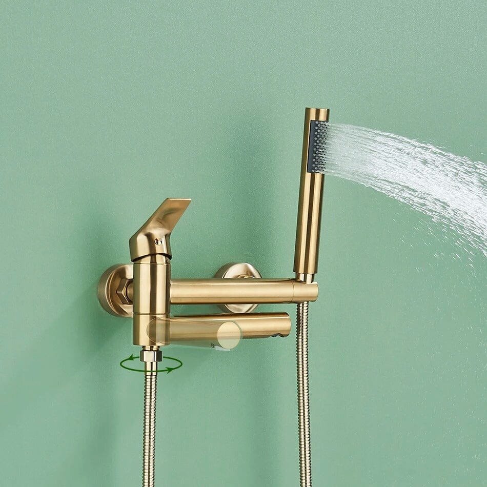 Torneira De Parede Para Banheira Monocomando Com Ducha Manual Orcol