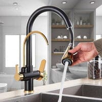 Torneira Gourmet Com Filtro Extensiva Spray 3 Saídas Kraus