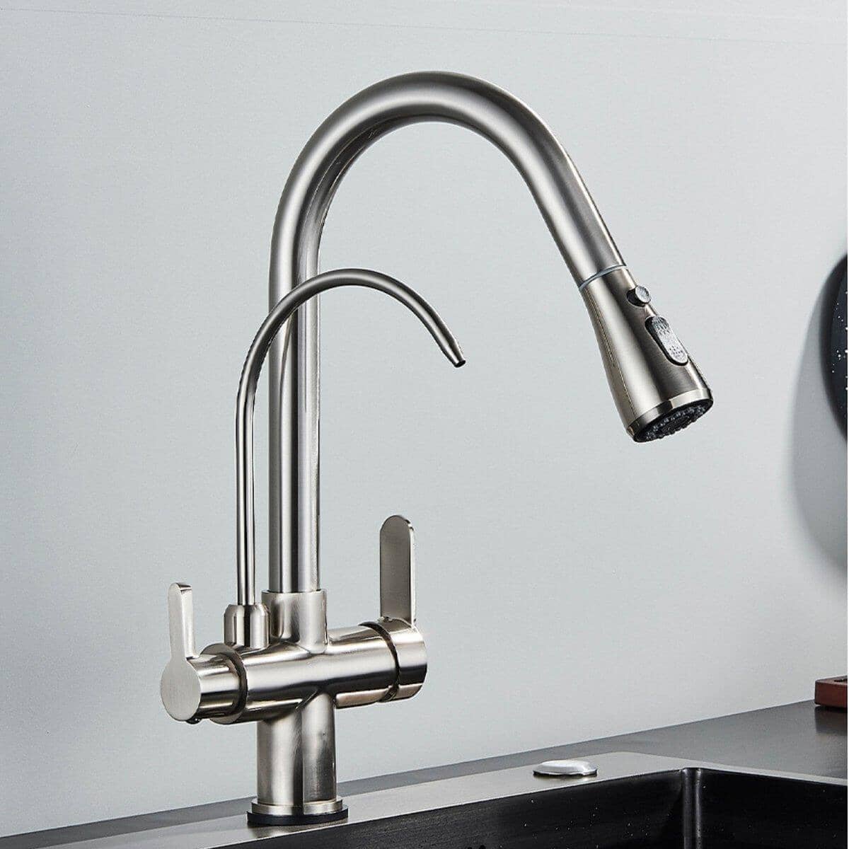 Torneira Gourmet Com Filtro Extensiva Spray 3 Saídas Kraus