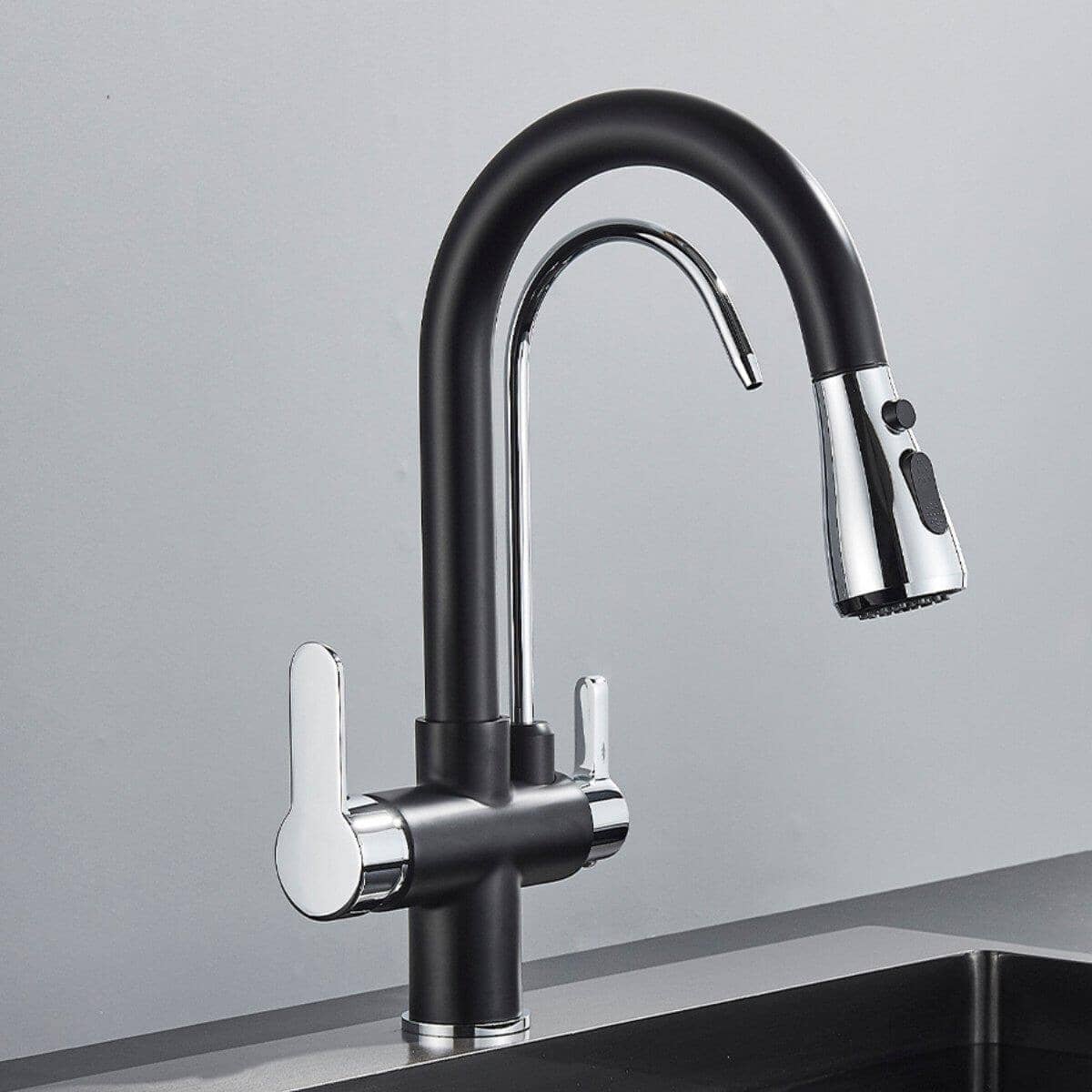 Torneira Gourmet Com Filtro Extensiva Spray 3 Saídas Kraus