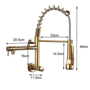 Torneira Gourmet Extensível De Parede Dual Spray Monocomando JassPoll