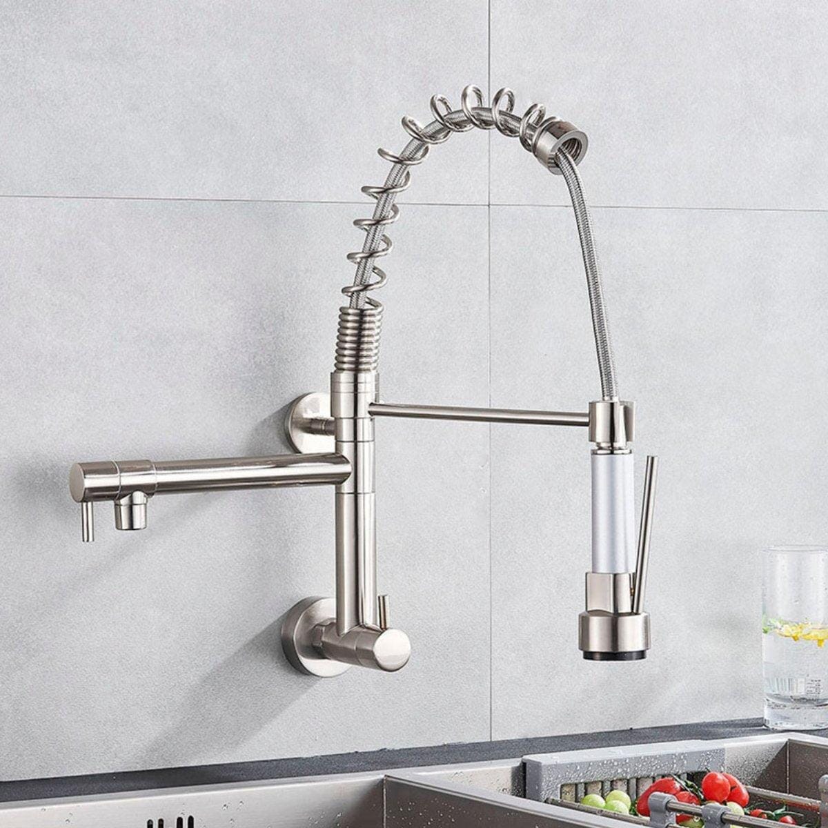 Torneira Gourmet Extensível De Parede Dual Spray Monocomando JassPoll
