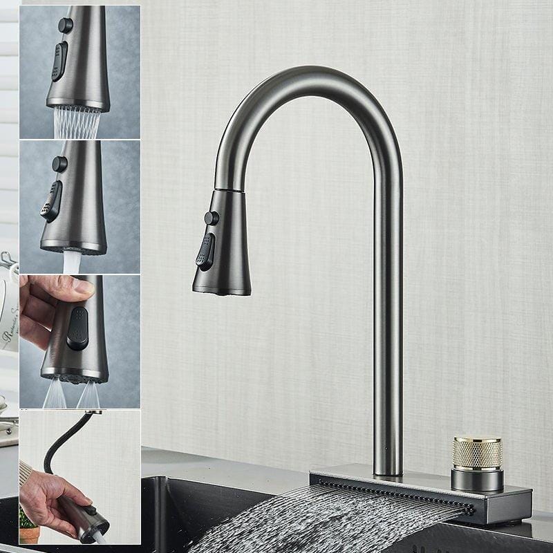 Torneira Gourmet Extensível Spray Cachoeira 360 Rumble